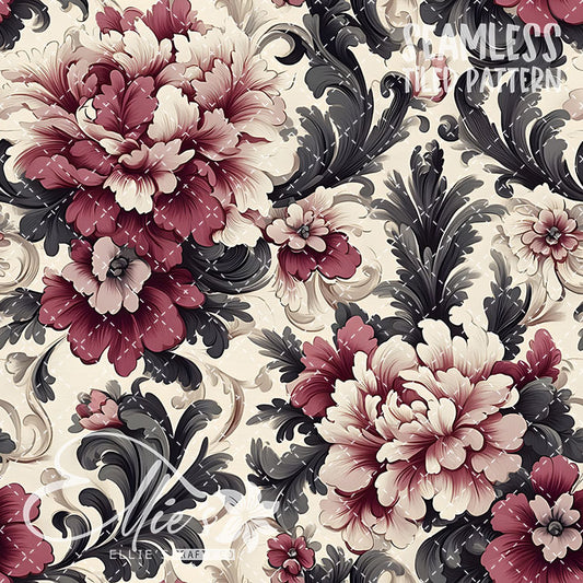 Rococo Blush - 15 Tiled Pattern Digital Images (Seamless)