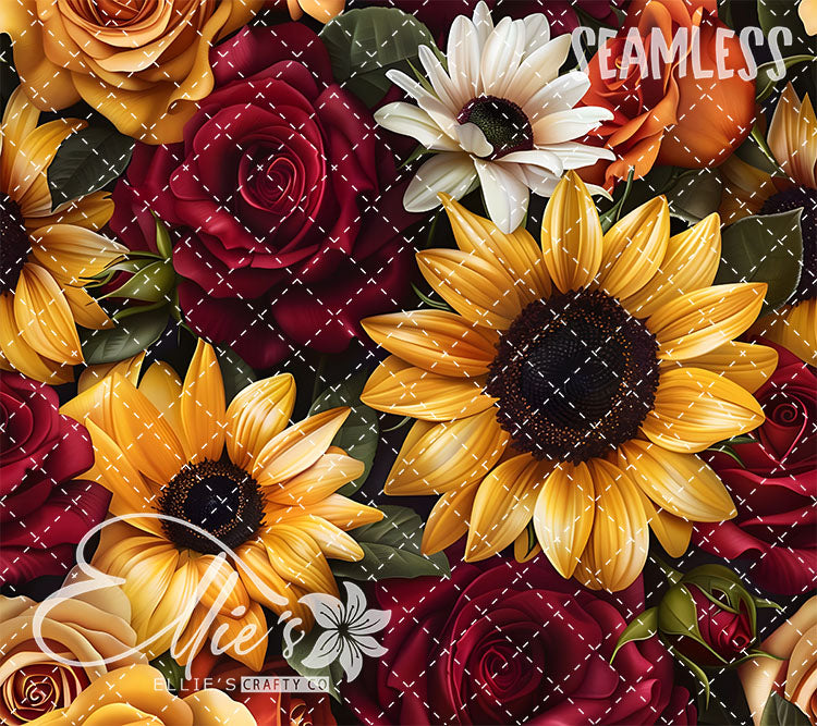 Sunflower and Roses Bundle 3 Tumbler Wrap Bundle