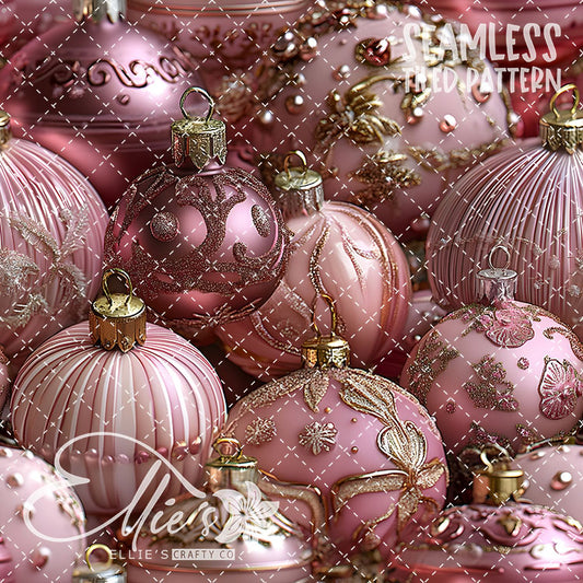 Pink Ornaments - 5 Tiled Pattern Digital Images (Seamless)