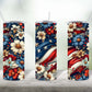 Patriotic Floral Bundle 3 Tumbler Wrap Bundle