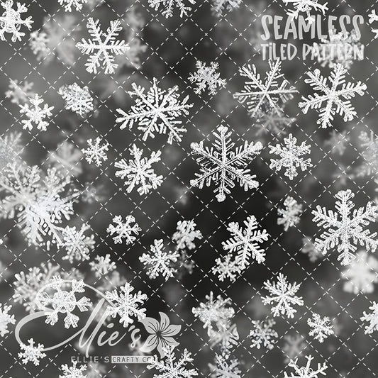 Snowflakes - 11 Tiled Pattern Digital Images (Seamless)