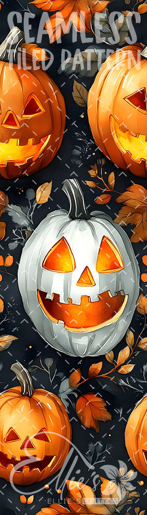 Fall Theme Halloween - 10 Tiled Pattern Digital Images (Seamless) - 11 Pen Wraps (Seamless)