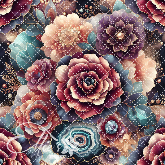 Marble Floral V2 24 Digital Images (Not Seamless)