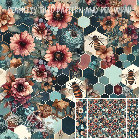 Image 297 - Seamless Tiled Pattern Digital Images for Vinyl/Tumbler Wraps & Pen Wraps