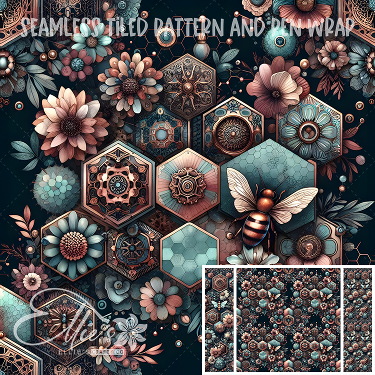 Image 301 - Seamless Tiled Pattern Digital Images for Vinyl/Tumbler Wraps & Pen Wraps