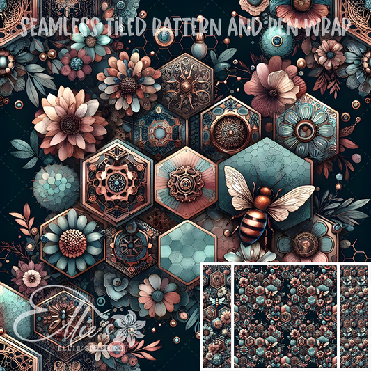 Image 301 - Seamless Tiled Pattern Digital Images for Vinyl/Tumbler Wraps & Pen Wraps