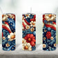 Patriotic Floral Bundle 3 Tumbler Wrap Bundle