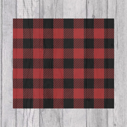 Buffalo Plaid Vertical Template for 20oz Skinny Straight Tumblers V3