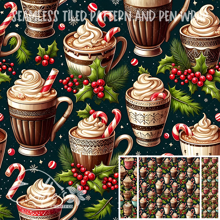 Image 481 - Seamless Tiled Pattern Digital Images for Vinyl/Tumbler Wraps & Pen Wraps