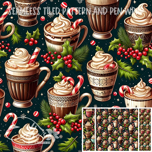 Image 481 - Seamless Tiled Pattern Digital Images for Vinyl/Tumbler Wraps & Pen Wraps