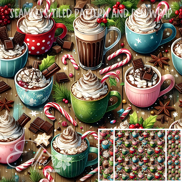 Image 482 - Seamless Tiled Pattern Digital Images for Vinyl/Tumbler Wraps & Pen Wraps