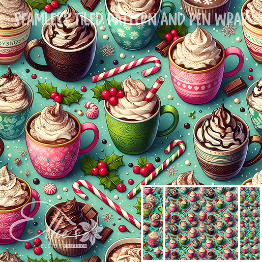 Image 490 - Seamless Tiled Pattern Digital Images for Vinyl/Tumbler Wraps & Pen Wraps