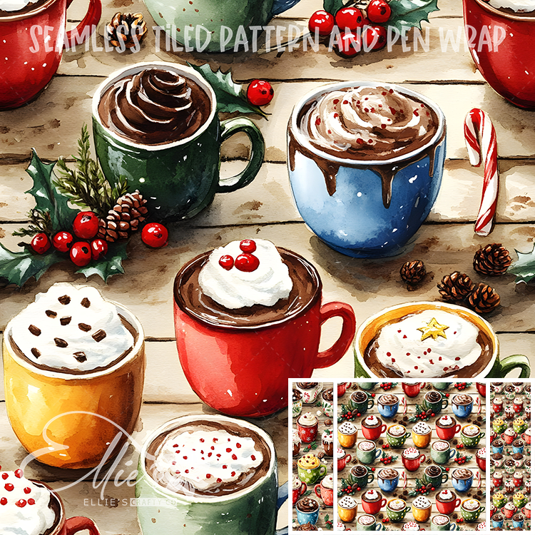 Image 492 - Seamless Tiled Pattern Digital Images for Vinyl/Tumbler Wraps & Pen Wraps