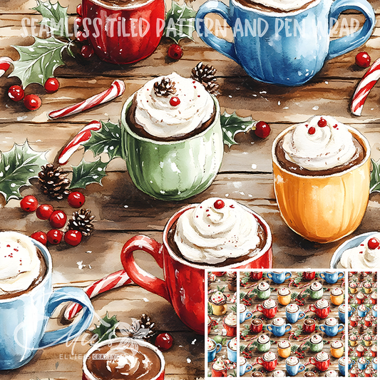 Image 494 - Seamless Tiled Pattern Digital Images for Vinyl/Tumbler Wraps & Pen Wraps