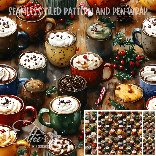 Image 495 - Seamless Tiled Pattern Digital Images for Vinyl/Tumbler Wraps & Pen Wraps