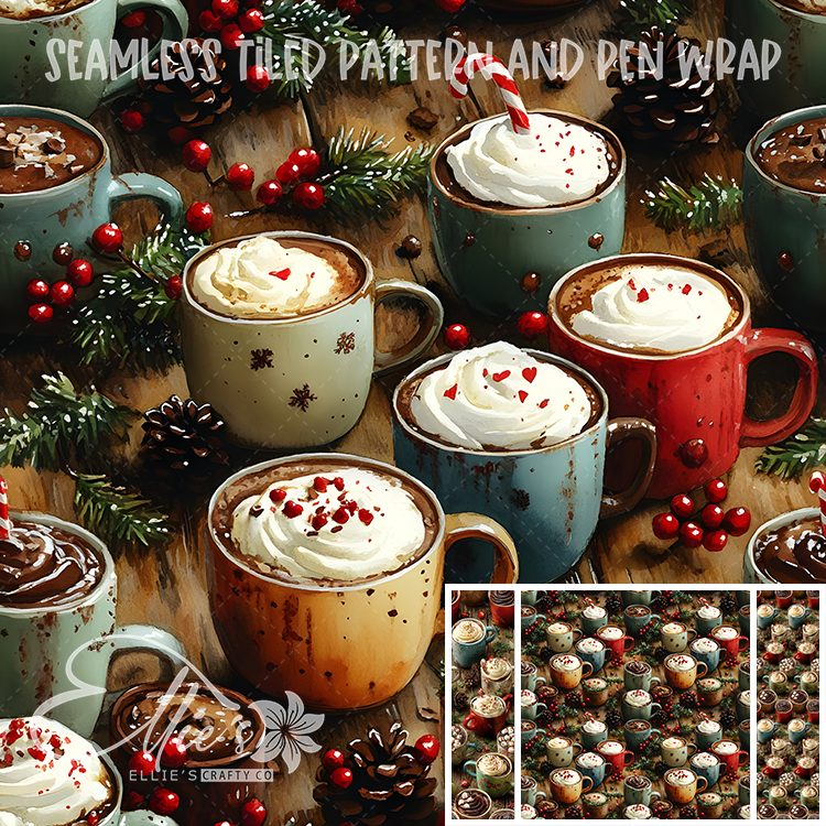 Image 498 - Seamless Tiled Pattern Digital Images for Vinyl/Tumbler Wraps & Pen Wraps