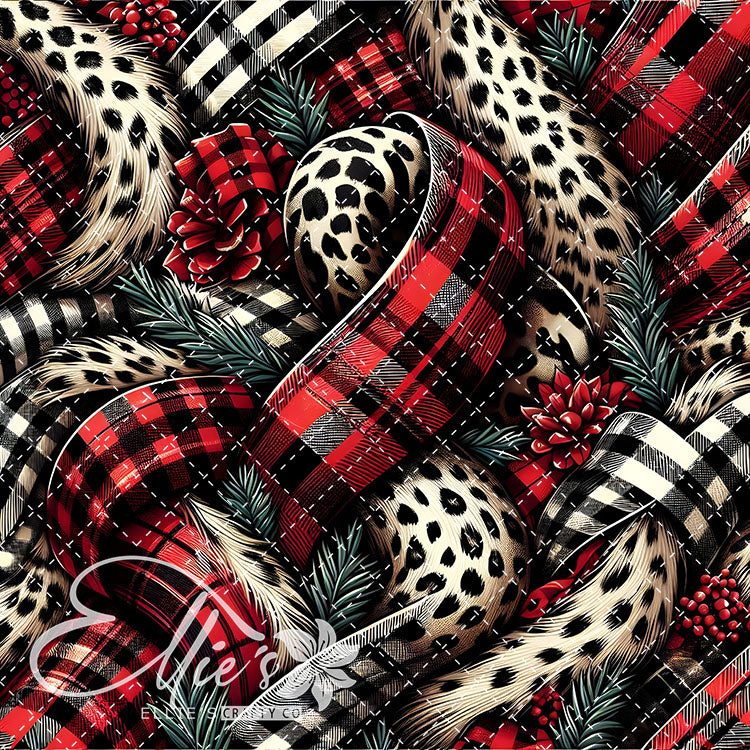 Leopard Christmas 18 Digital Images (Not Seamless)