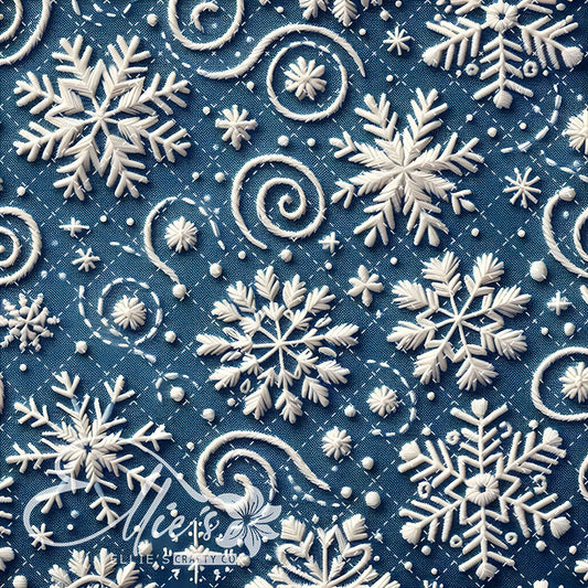 3D Snowflakes 42 Digital Images (Not Seamless)