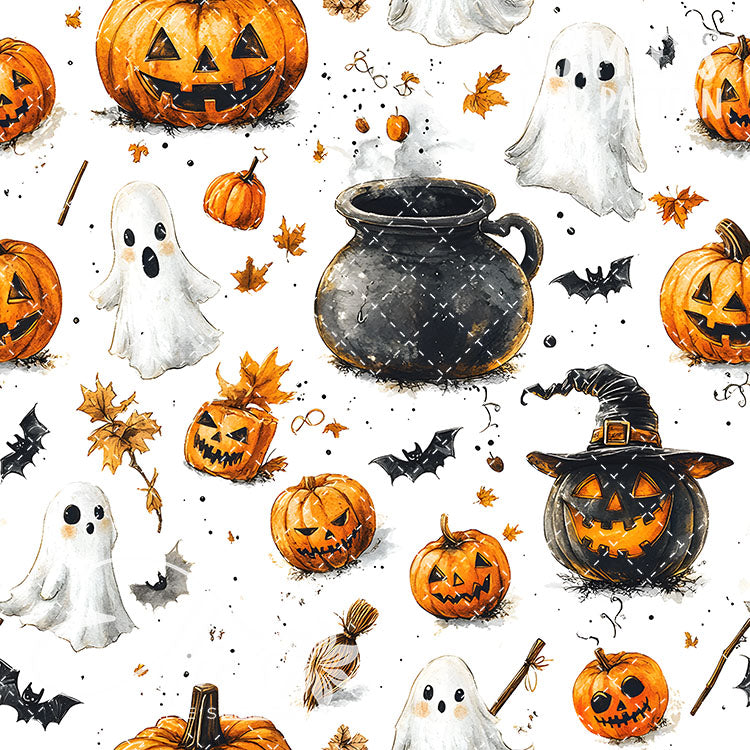 Fall Theme Halloween - 10 Tiled Pattern Digital Images (Seamless) - 11 Pen Wraps (Seamless)