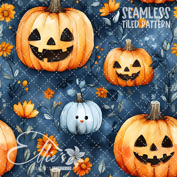 Fall Theme Halloween - 10 Tiled Pattern Digital Images (Seamless) - 11 Pen Wraps (Seamless)