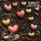 Tooled Leather Hearts - 25 Tiled Pattern Digital Images (Seamless)