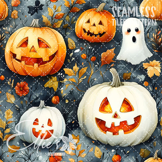 Fall Theme Halloween - 10 Tiled Pattern Digital Images (Seamless) - 11 Pen Wraps (Seamless)