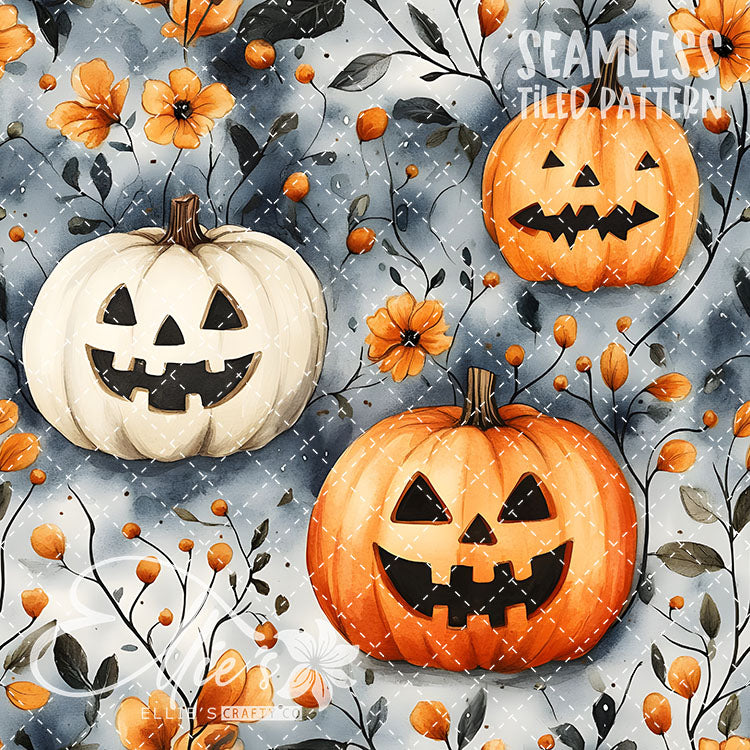 Fall Theme Halloween - 10 Tiled Pattern Digital Images (Seamless) - 11 Pen Wraps (Seamless)