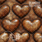 Tooled Leather Hearts - 25 Tiled Pattern Digital Images (Seamless)