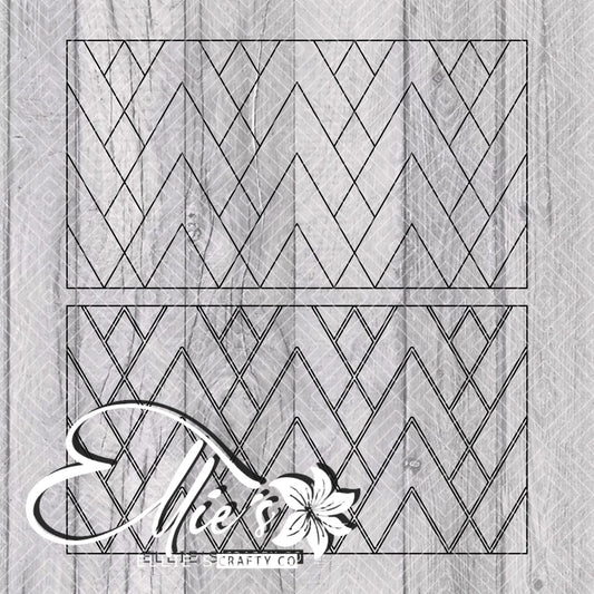 Art Deco Mosaic V2 Template for Mini Skinny Tumblers