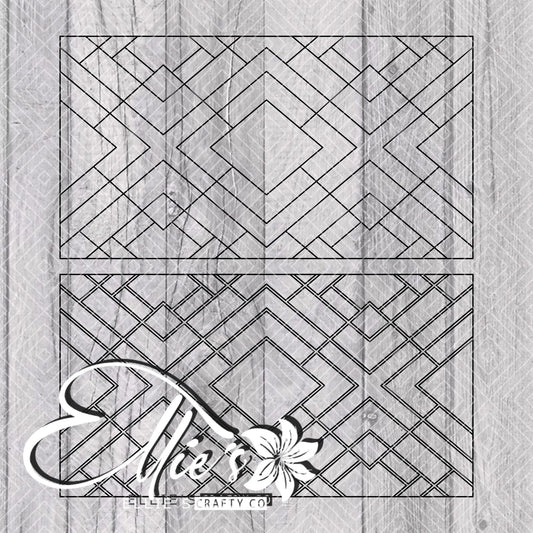 Art Deco Mosaic V3 Template for Mini Skinny Tumblers