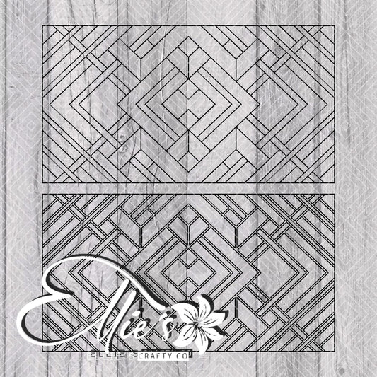 Art Deco Mosaic V4 Template for Mini Skinny Tumblers