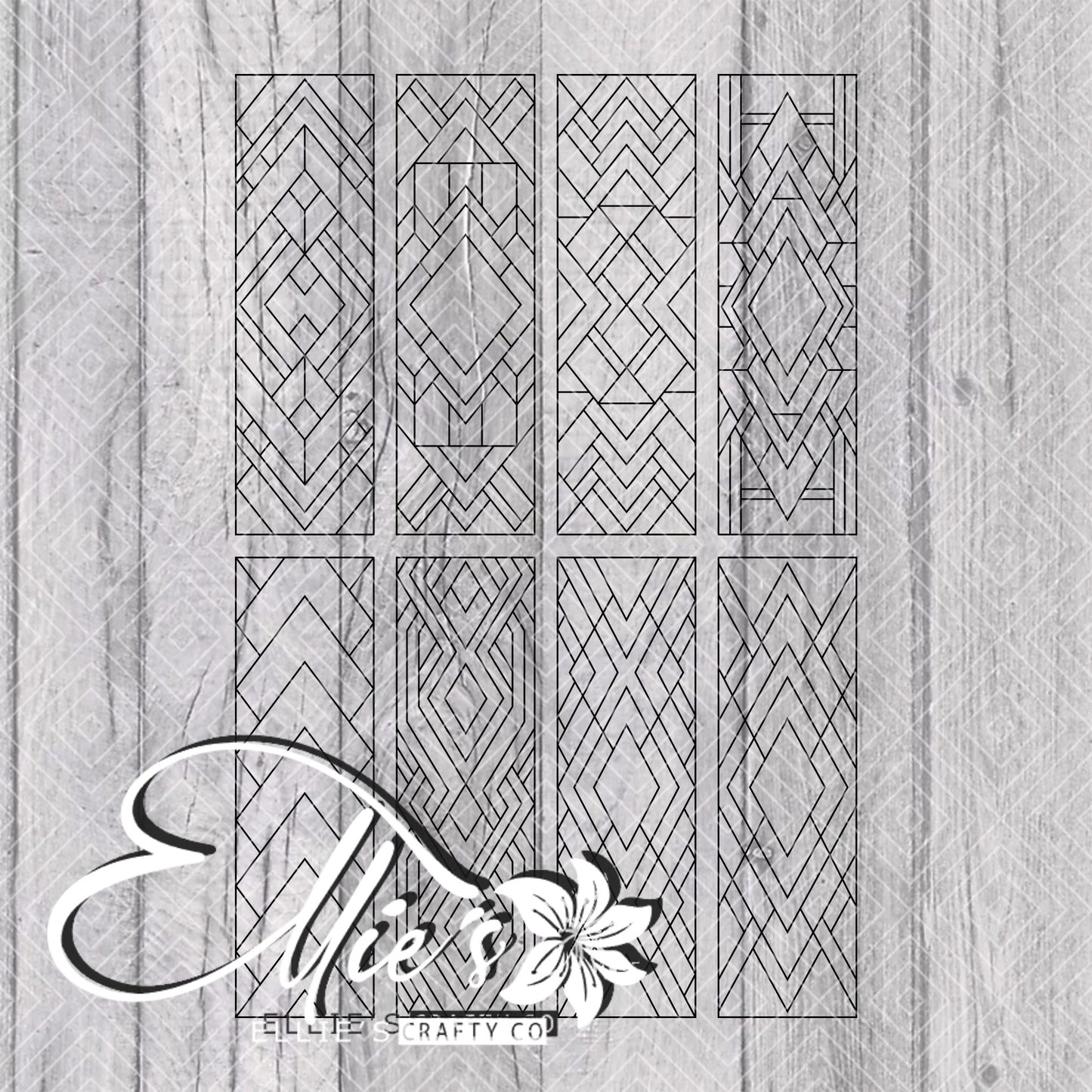 Art Deco Mosaic Collection Pen Template