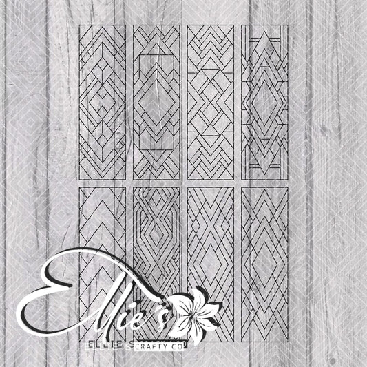 Art Deco Mosaic Collection Pen Template