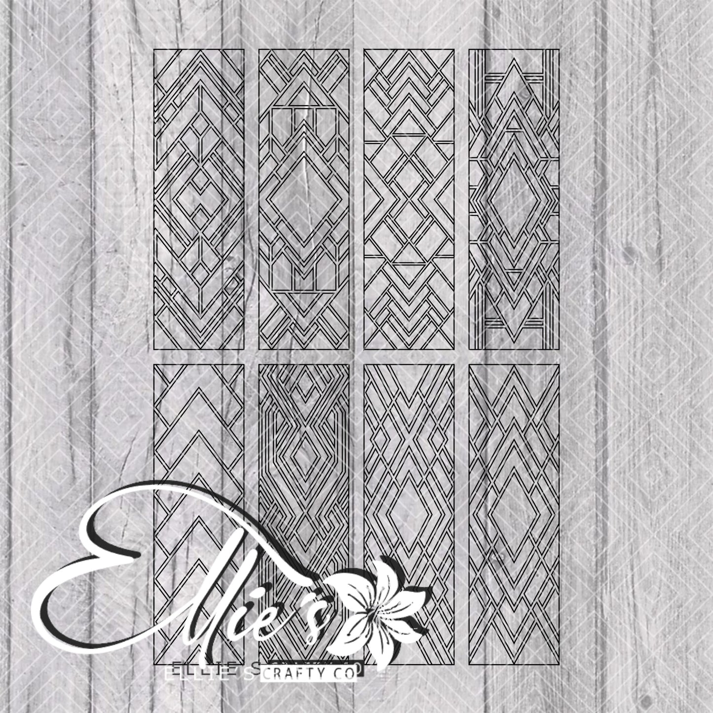 Art Deco Mosaic Collection Pen Template