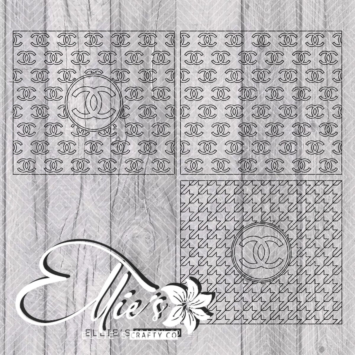 Bojui Lettering Bouji Pattern Template for Straight Tumblers V3 β elliescraftyco