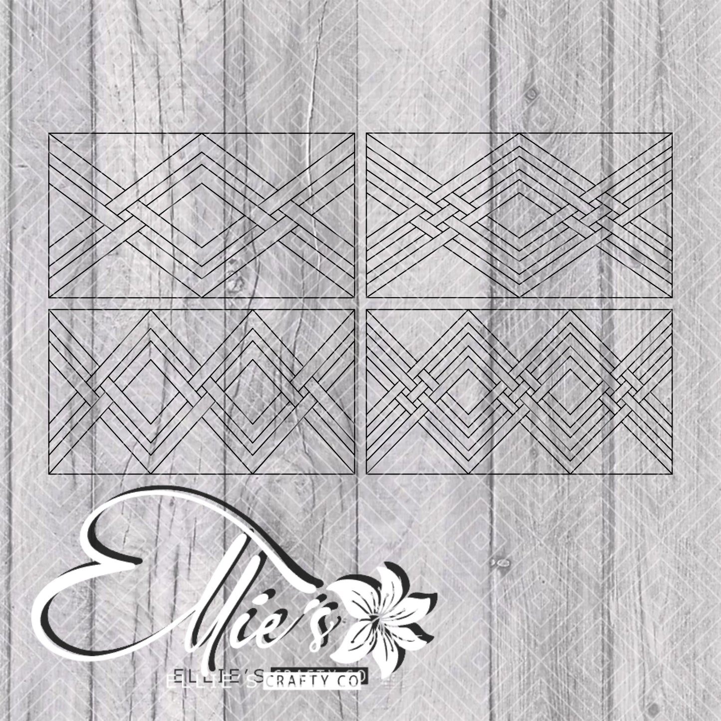 Weaved Diamonds Collection Template for Mini Skinny Tumblers