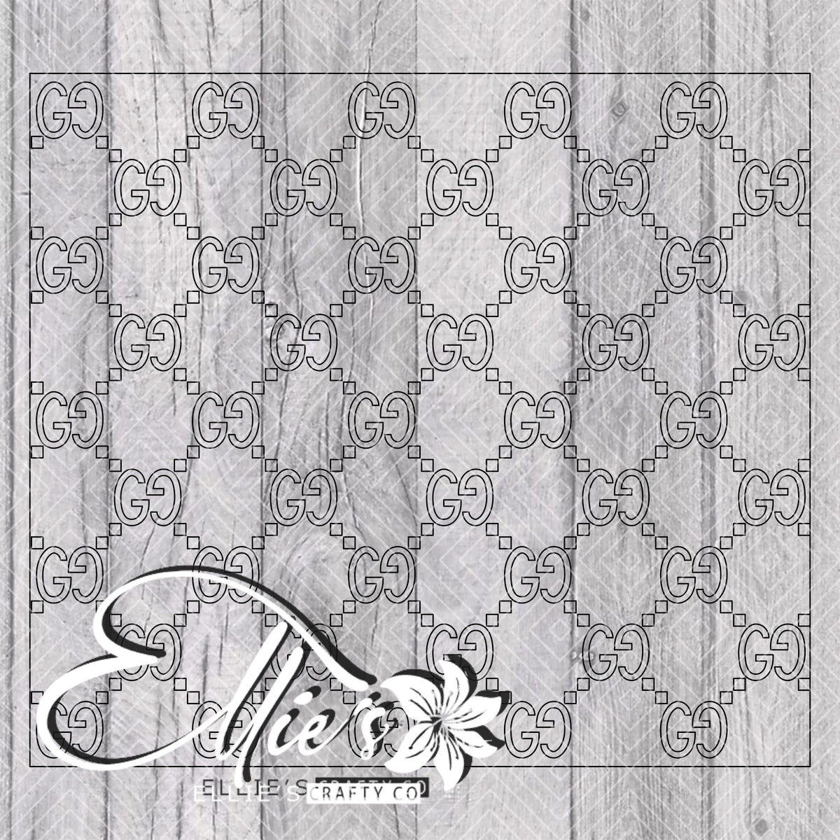 Bojui Lettering Bouji Pattern Template for Straight Tumblers V2 β elliescraftyco