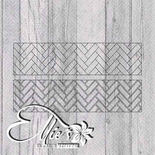 Herringbone Template for Mini Shot Glass Tumblers