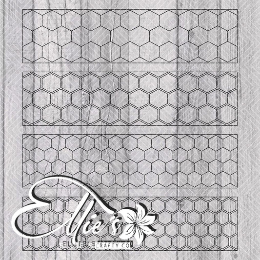 Honeycomb Template for Mini Shot Glass Tumblers