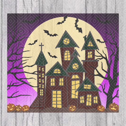 Haunted House Template for 20oz Skinny Straight Tumblers