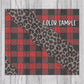 Buffalo Plaid Leopard Swirl Split Template for 20oz Skinny Straight Tumblers