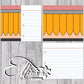 Teacher Paper Pencil Combo Template for Straight Tumblers