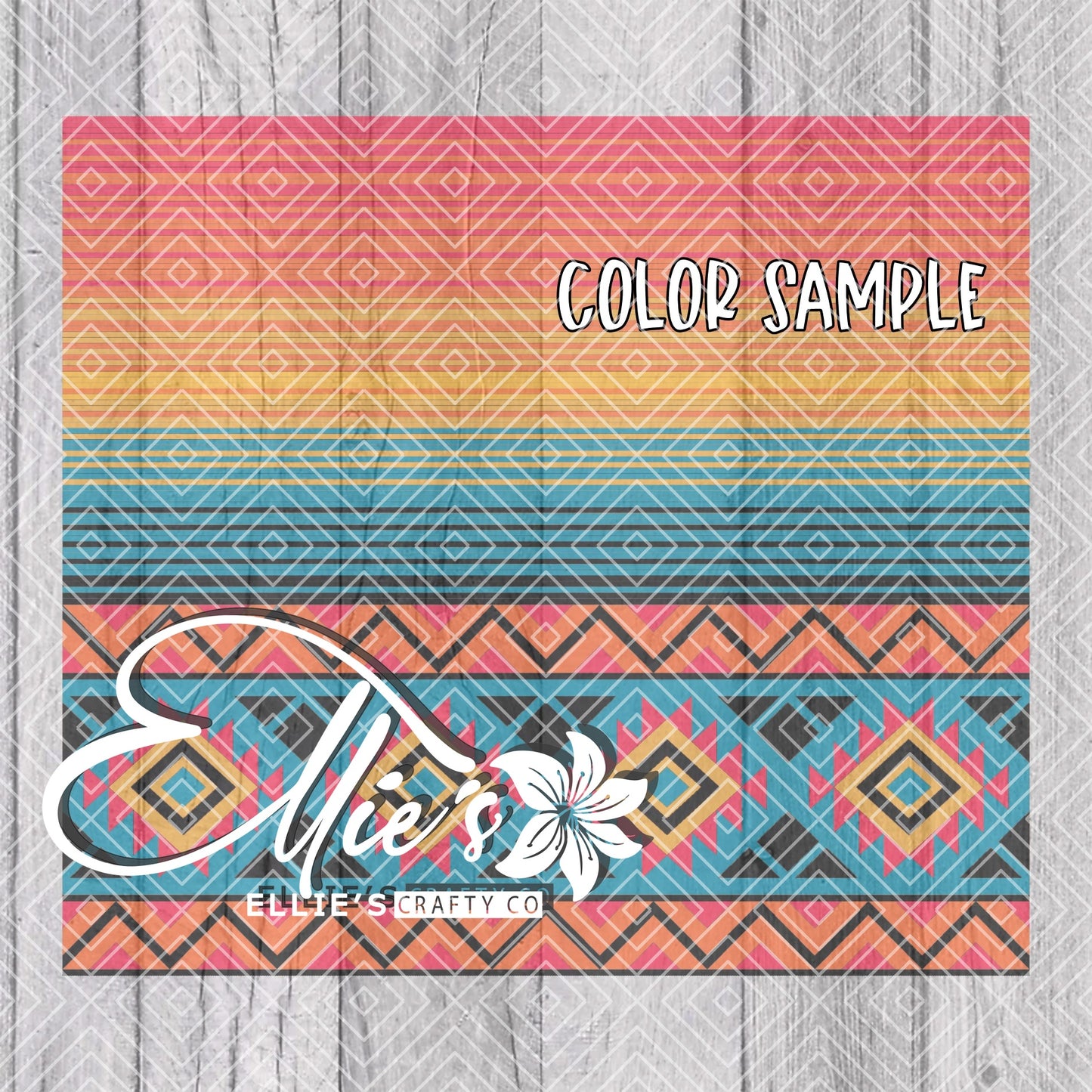 Southwestern Blanket V3 Template for 20oz Skinny Straight Tumblers