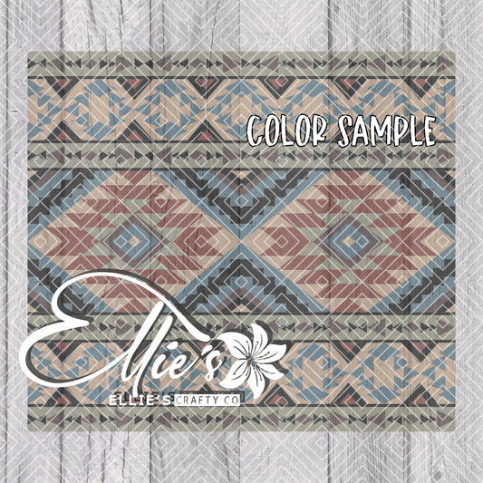 Southwestern Blanket V4 Template for 20oz Skinny Straight Tumblers