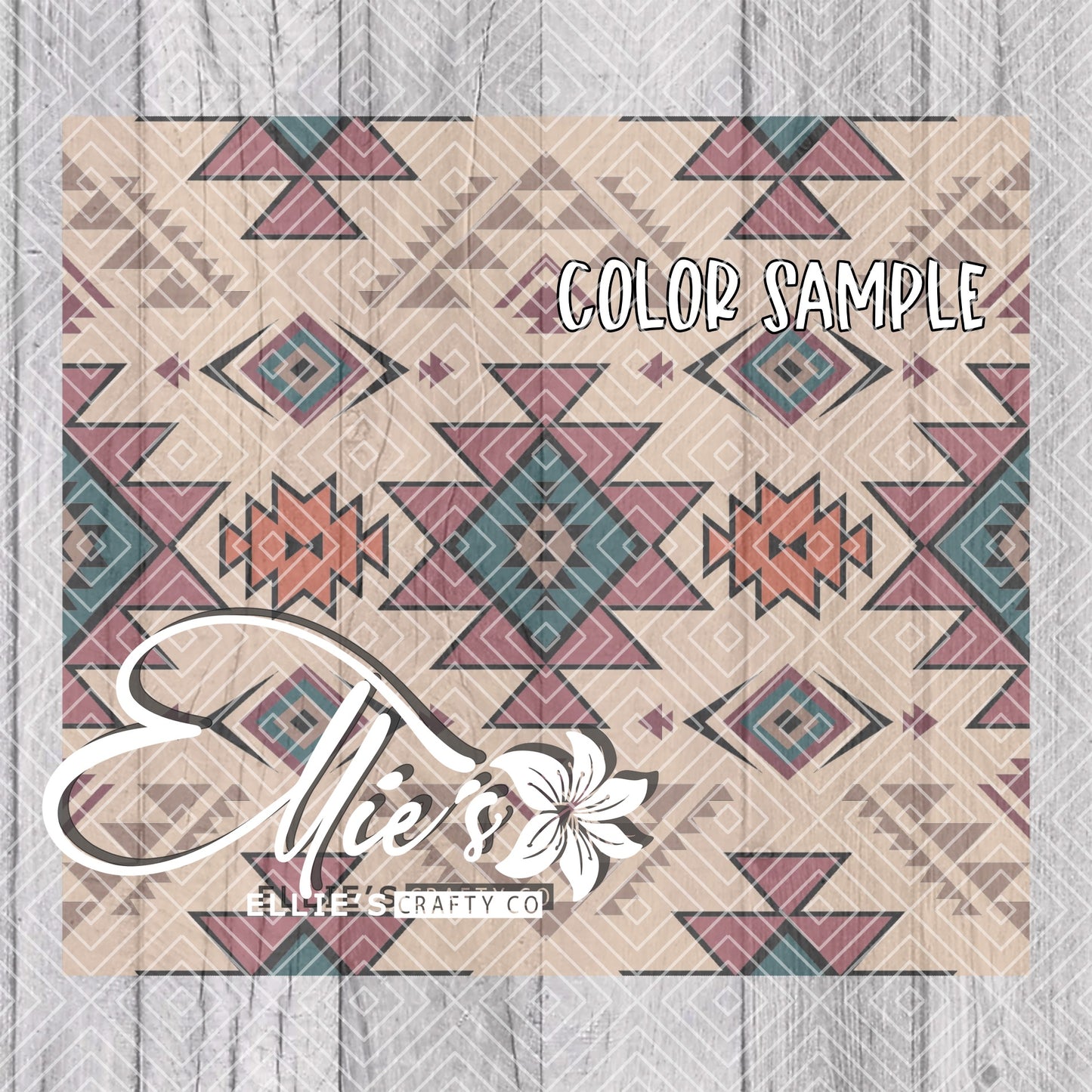 Southwestern Blanket V5 Template for 20oz Skinny Straight Tumblers