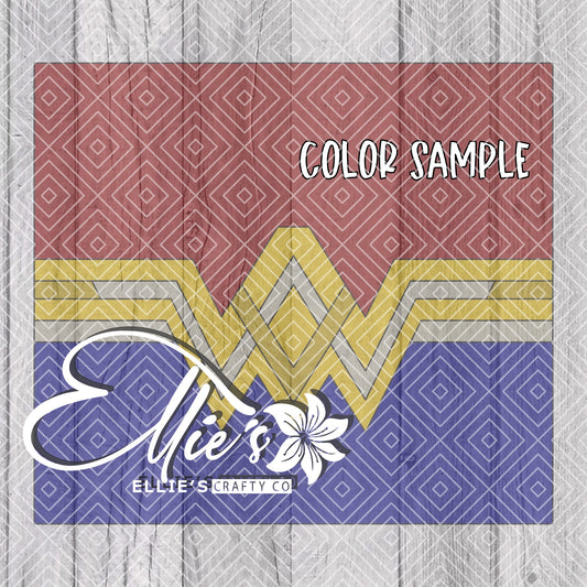 Wonder Woman Templates for 20oz Skinny Straight Tumblers