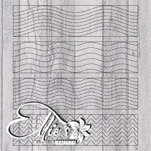 Wavy Stripes Collection Templates for Mini Shot Glass Tumblers