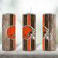 Football Team Painted on Wood Tumbler Wrap