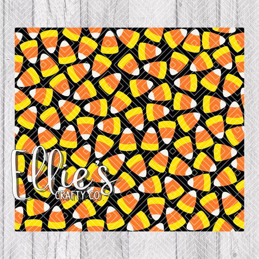 Halloween Candy Corn Trick or Treat Burst Template for Straight Tumblers