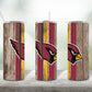 Football Team Painted on Wood Tumbler Wrap